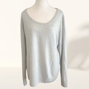Debbie Morgan Light Blue Sparkle Sweater – Size XL